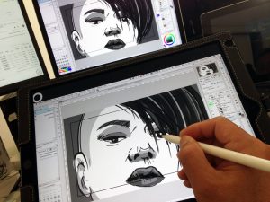 Drawing Hunger Pains storyboards