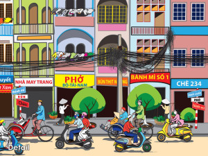 Saigon Street Food Scene #1 detail 2