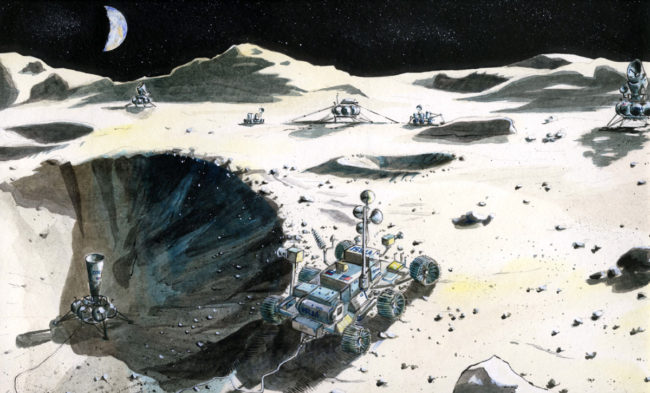 Conceptual illustration: ISELA moon rover