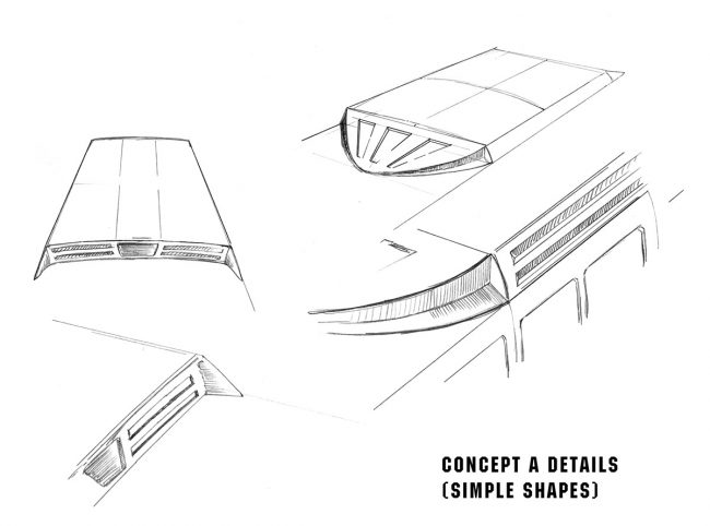 Hybrid bus rooftop concept A-Detail