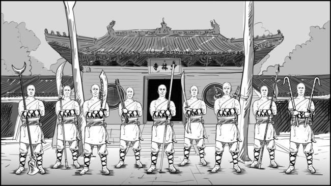 Shaolin kung fu storyboards