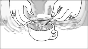 Ninja Coffee Bar 2 commercial storyboard portfolio-9B sofia art