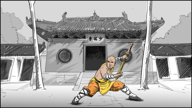 Shaolin kung fu monk-3