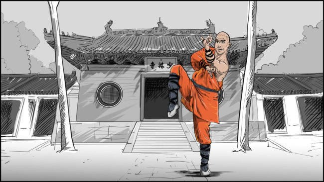 Shaolin kung fu monk-5
