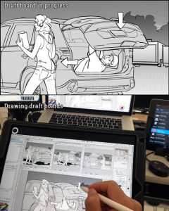 Drawing Mitsubishi Outlander commercial spot-featured