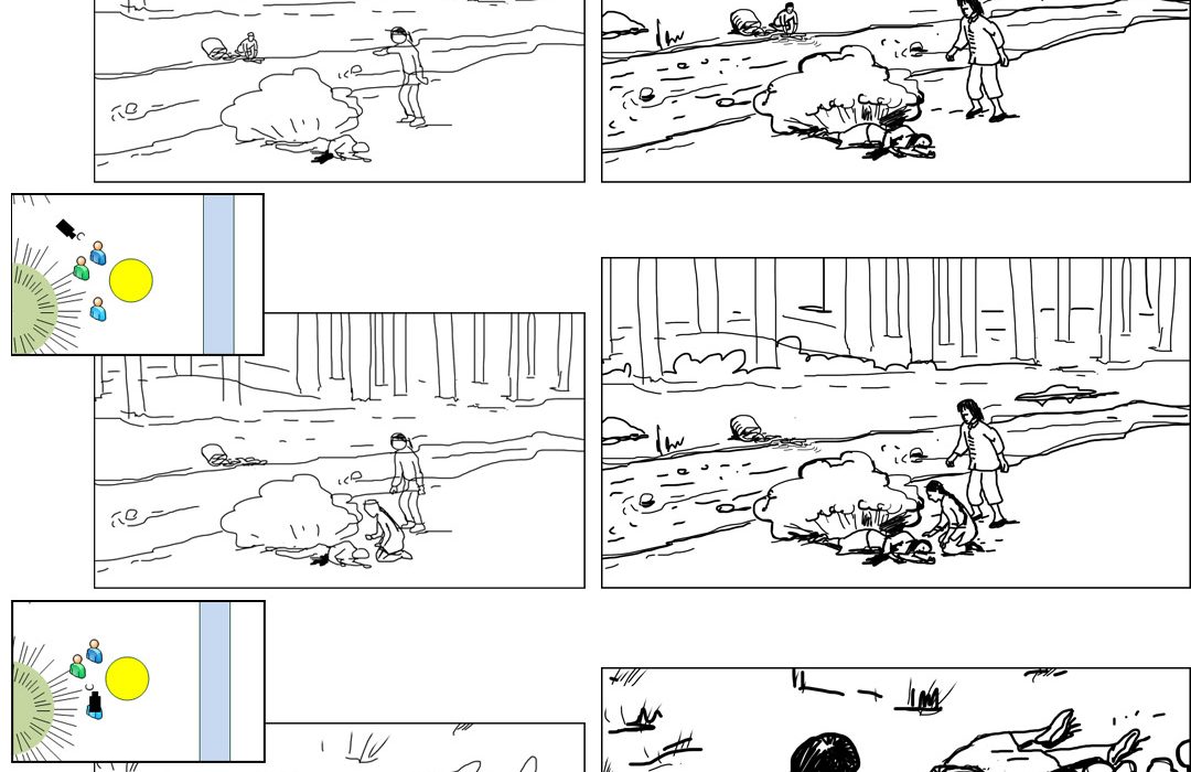 Scene schematic to final storyboards-Cut Jasmine-Scene 4B-4C