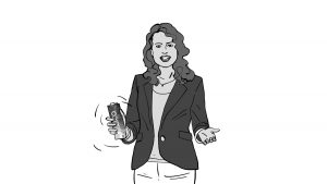 Animatic character Betty-coconut water