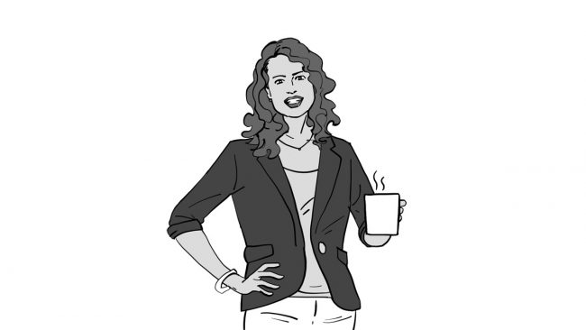 Animatic character Betty-coffee