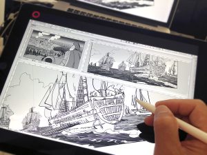 Drawing Malta 1565 storyboards