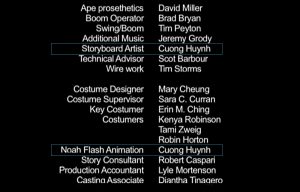 Storyboard credits - Cuong Huynh - Miss Cast Away and The Island Girls (2004)