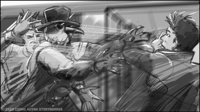 Storyboarding A Street Battle Scene - Episode 02 - Frame 14