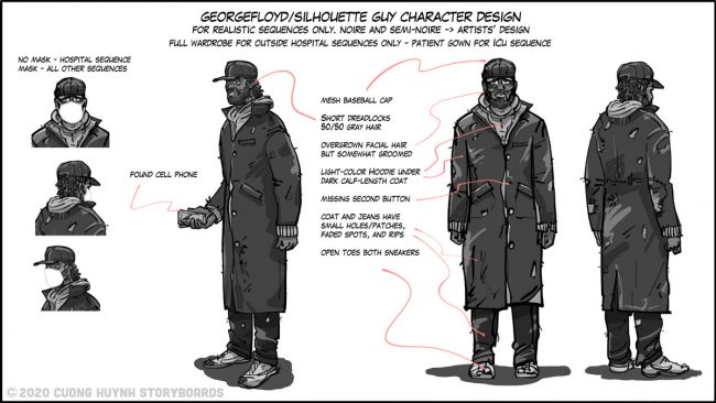 GEORGEFLOYD-SILHOUETTEGUY-character design